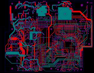 Main CPU circuit board, with power supplies, audio amps, etc.