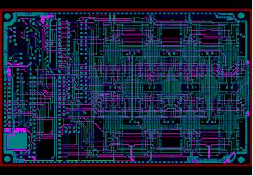 Alternate memory board, based on nor flash-memories, with a CPU for control.