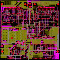 Circuit board for recharger/printer stand.